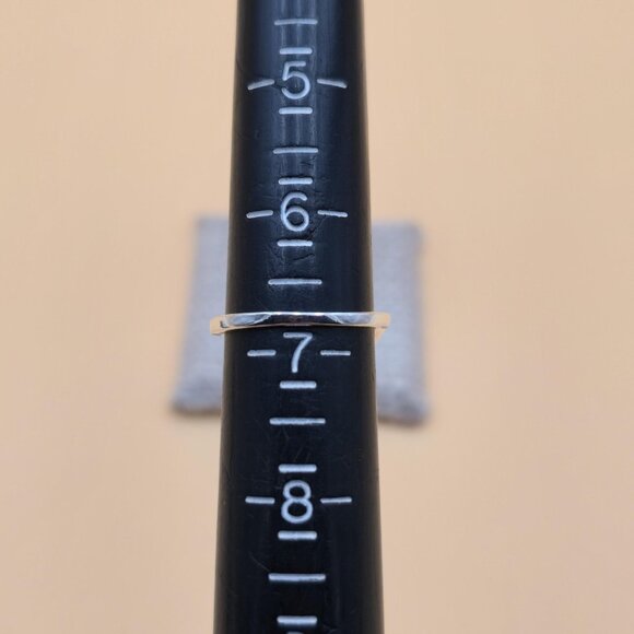 Size 6.75 Sterling Silver Abstract Cubic Zirconia Gems Ring A5020 - Picture 7 of 9